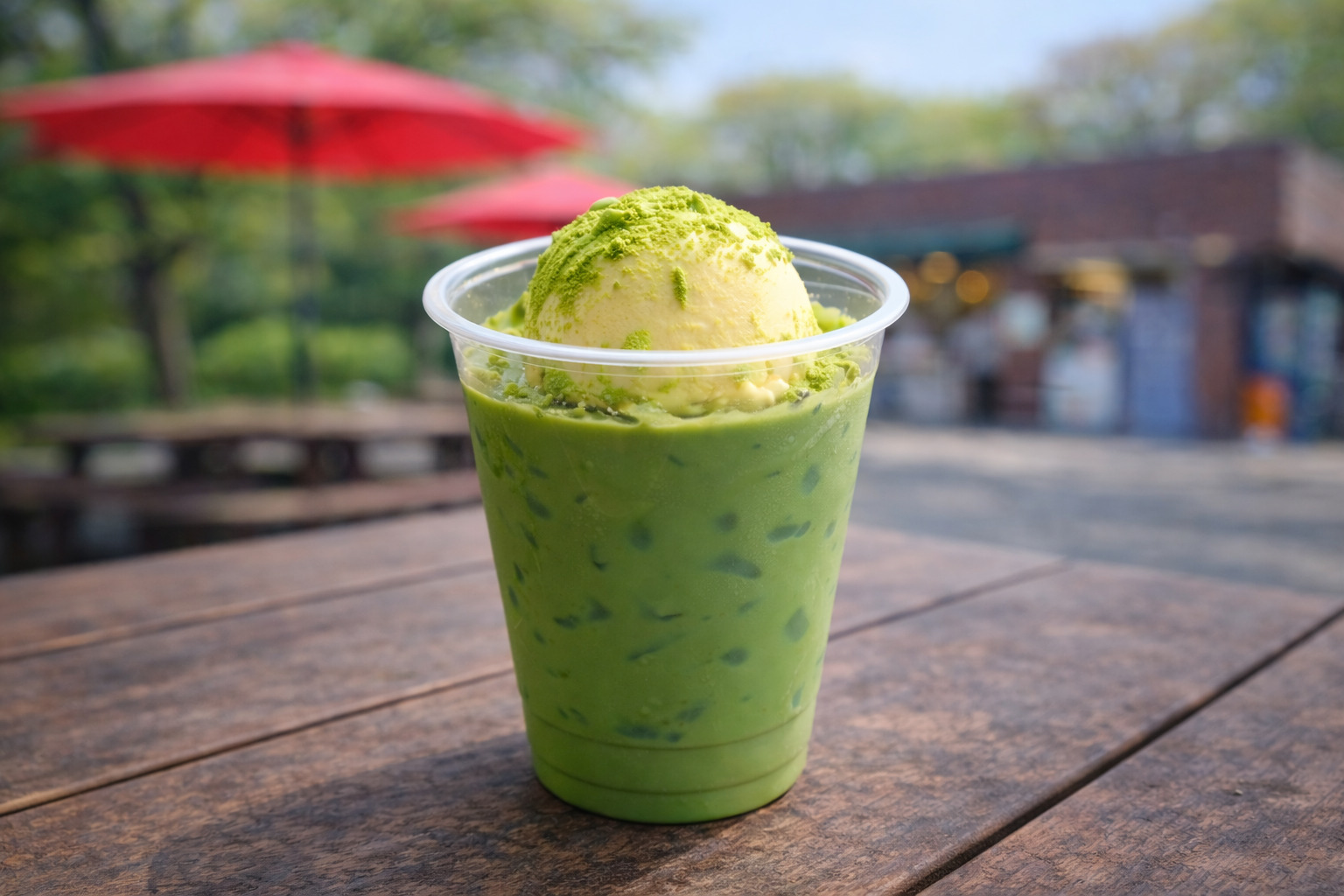 ひんやり楽しむ濃厚抹茶フロート